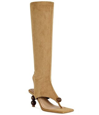 Dottie Beaded Thong Square Toe Tall Sandals | Dillard's