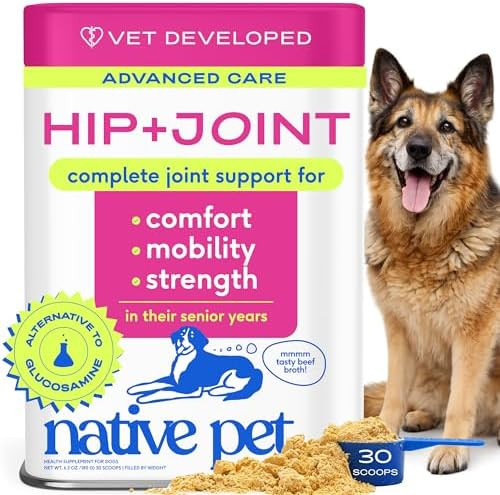 Native Pet Hip and Joint Supplement Dogs - Powder with UC-II Collagen and HMB - Senior and Large ... | Amazon (US)