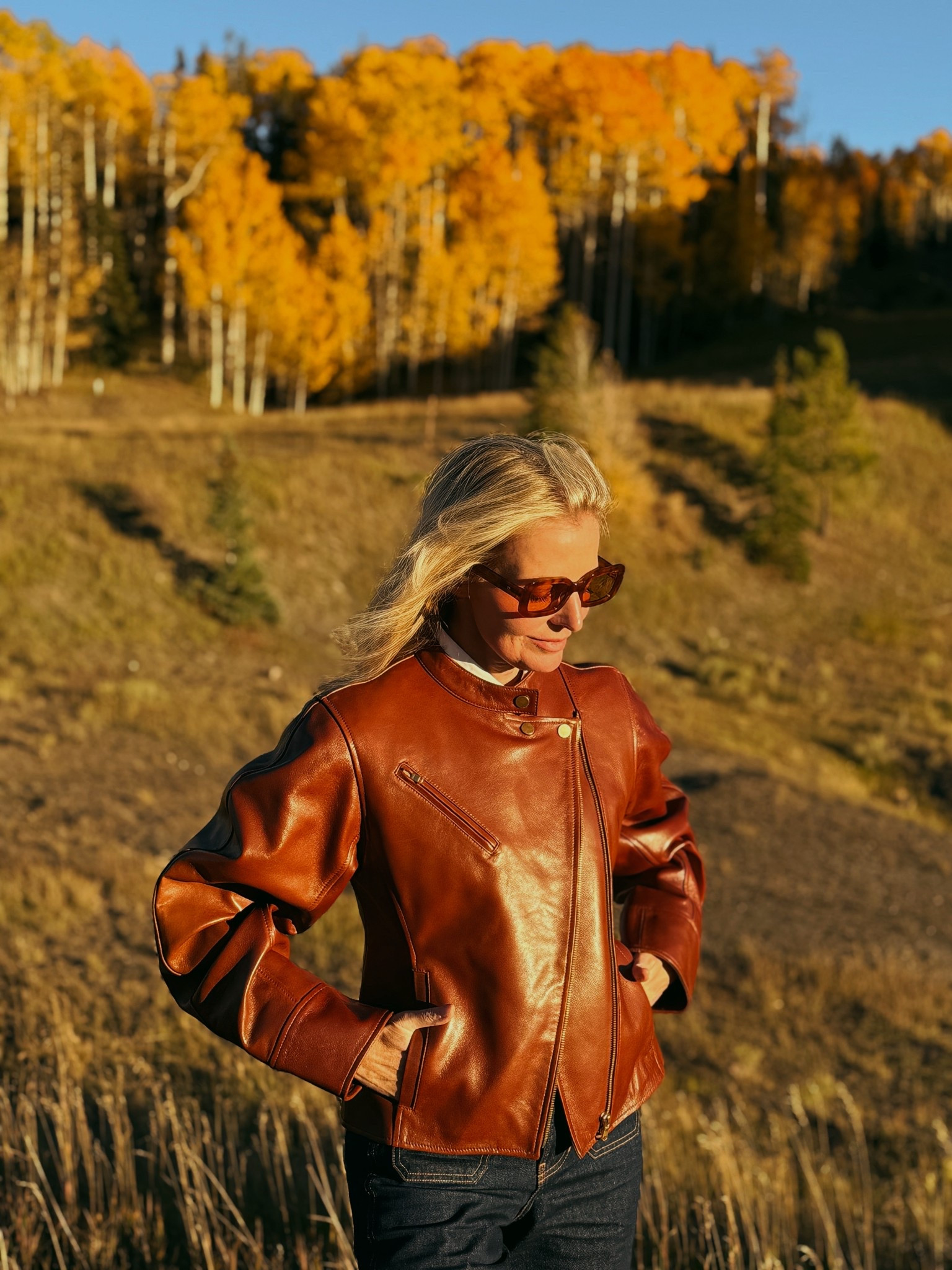 Some jackets are just… next level. The Ulla Johnson “Ilaria” Leather Biker Jacket is one of those pieces that makes you stop in your tracks. 

It is 100% leather in a rich brown shade called “Wenge”, a striking warm, reddish tone that feels very fresh and modern. The jacket is classic moto structure meets soft, sculptural volume for a look that’s both edgy and elevated. 

Looking for a new take on the traditional motorcycle jacket? 
This stunner is it.  

✨ Key Details: 

• Band collar creates a modern twist  
• Asymmetric zip front adds shape and edge 
• Over-sized sleeves adds femininity

This is the kind of statement jacket that transforms your simplest basics — into something truly special. The volume and shape give it a designer feel, and the warm brown tone makes it surprisingly versatile. 

You will feel instantly more glamorous the moment you put this on. 

~Erin xo 

#LTKStyleTip #LTKSeasonal