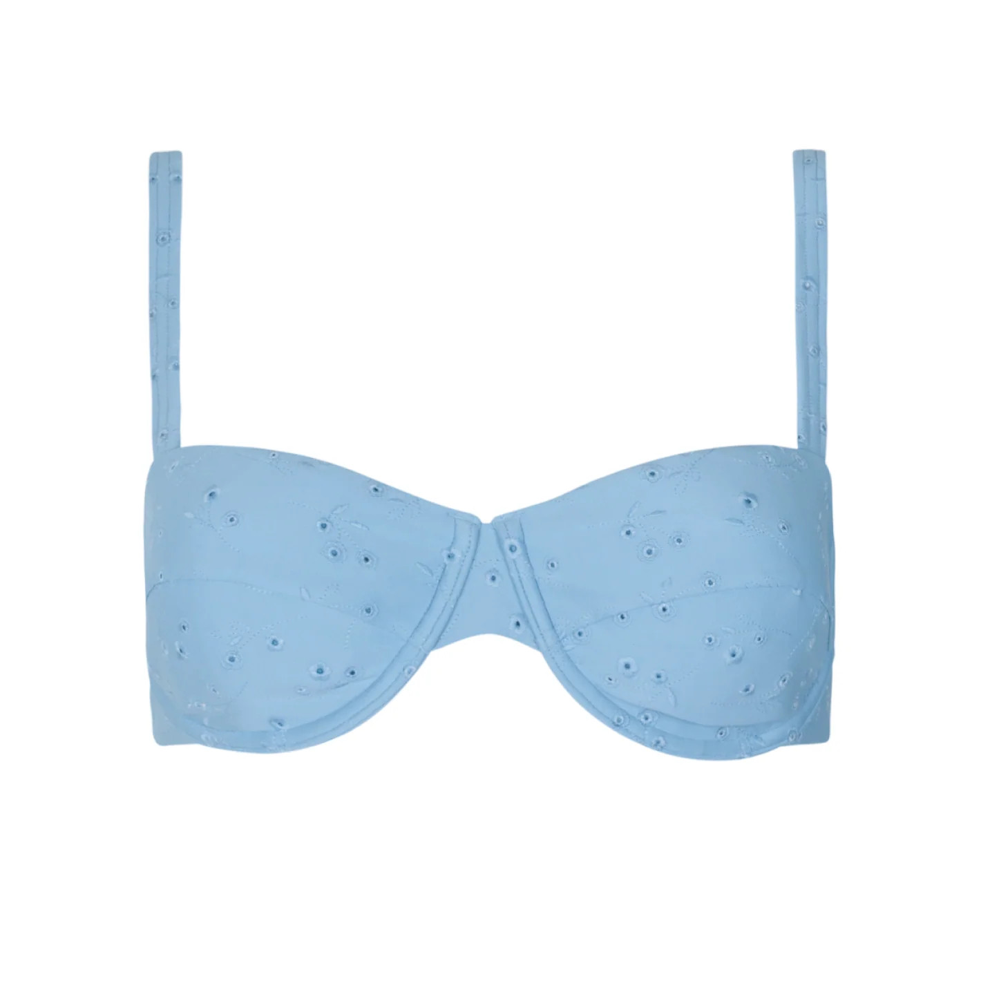 women's dusk blue eyelet cup bikini top | Minnow