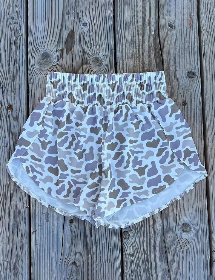 1PCS Sleep Shorts Women, Girls Camo Athletic Beach Short, Camo Shorts Camping | SHEIN