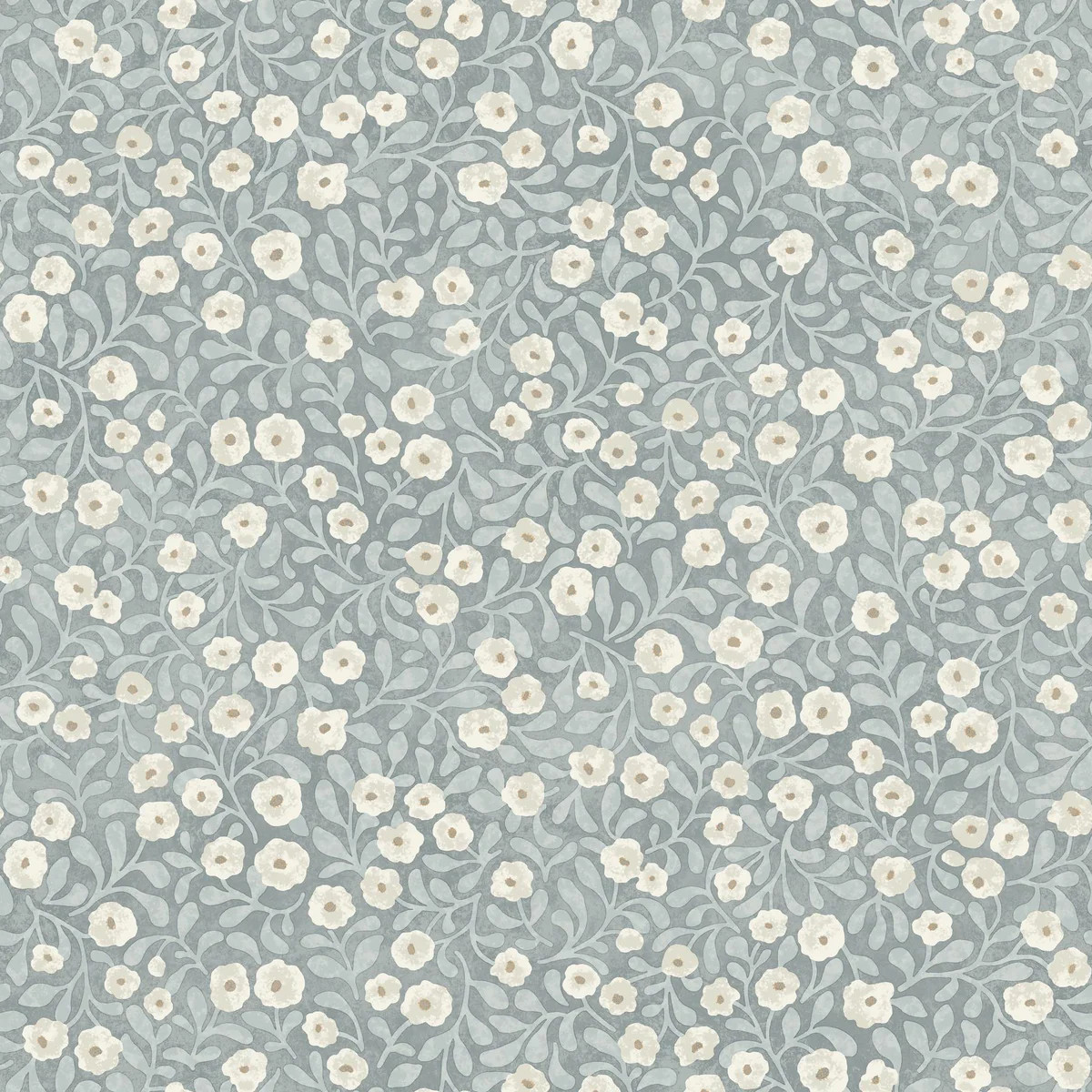 York Poppy Trail Light Blue Floral Wallpaper | DecoratorsBest