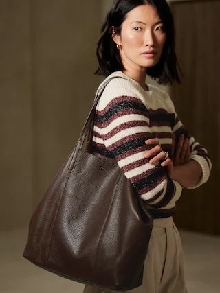 Leather Classic Tote | Banana Republic Factory