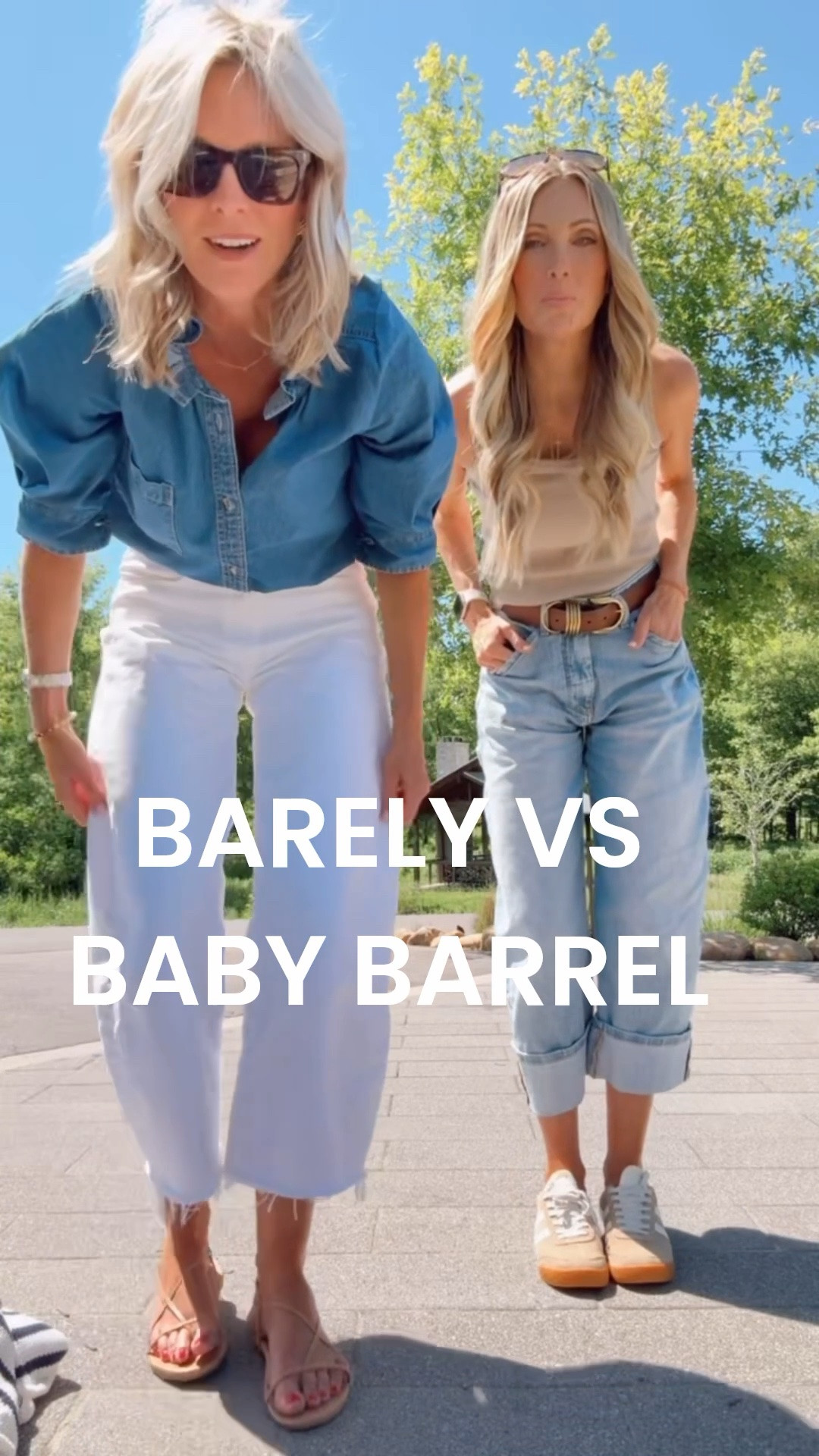 Just two moms trying to do barrel jeans in a way that's not over exaggerated. Note my Anthro jeans run big, size down.

#LTKmomlife #LTKootd #LTKdayinmylife