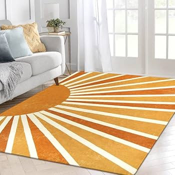Lahome Sun Print Machine Washable Area Rugs-5x7 for Living Room, Large Non-Slip Boho Kids Nursery... | Amazon (US)