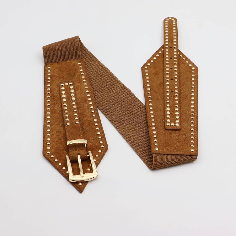 ZYALTFDC Women Wide Elastic Belts Chunky Stretchy Thick Belts for Women Dress Retro Cinch Girdle ... | Amazon (US)