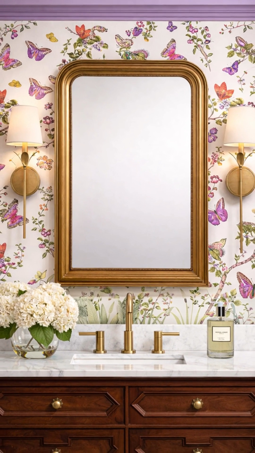 Purple & butterflies is a yes from me! Love this powder bathroom with a colorful flare! 

#LTKdayinmylife #LTKSpringSale #LTKHome