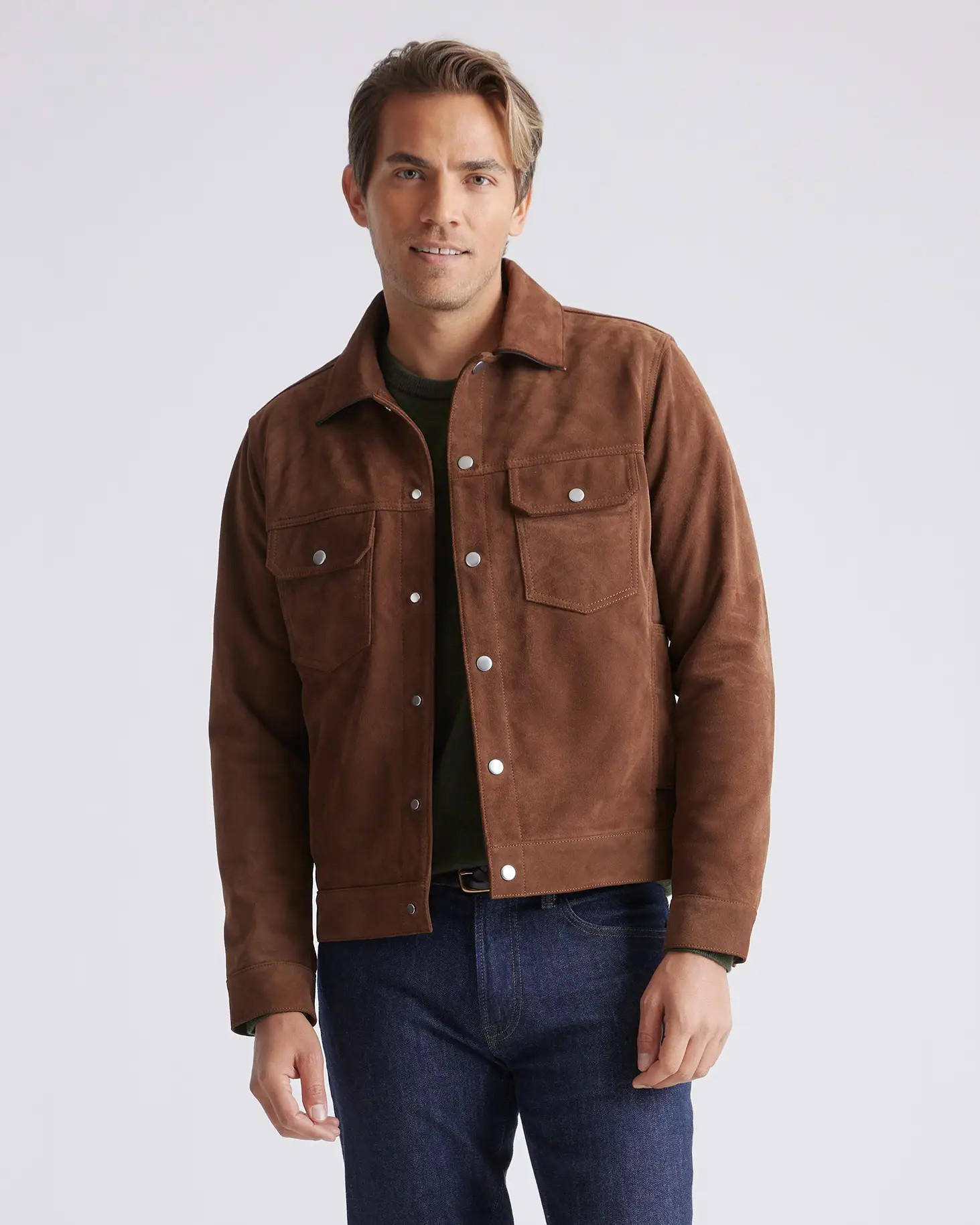 Italian Suede Trucker Jacket | Quince