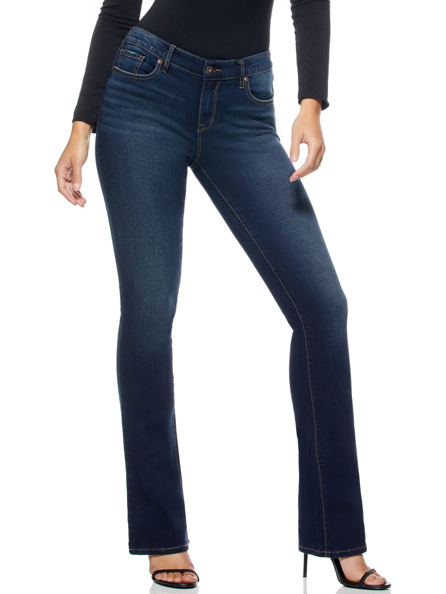 Sofia Jeans Women's Marisol Bootcut Mid Rise Jeans - Walmart.com | Walmart (US)
