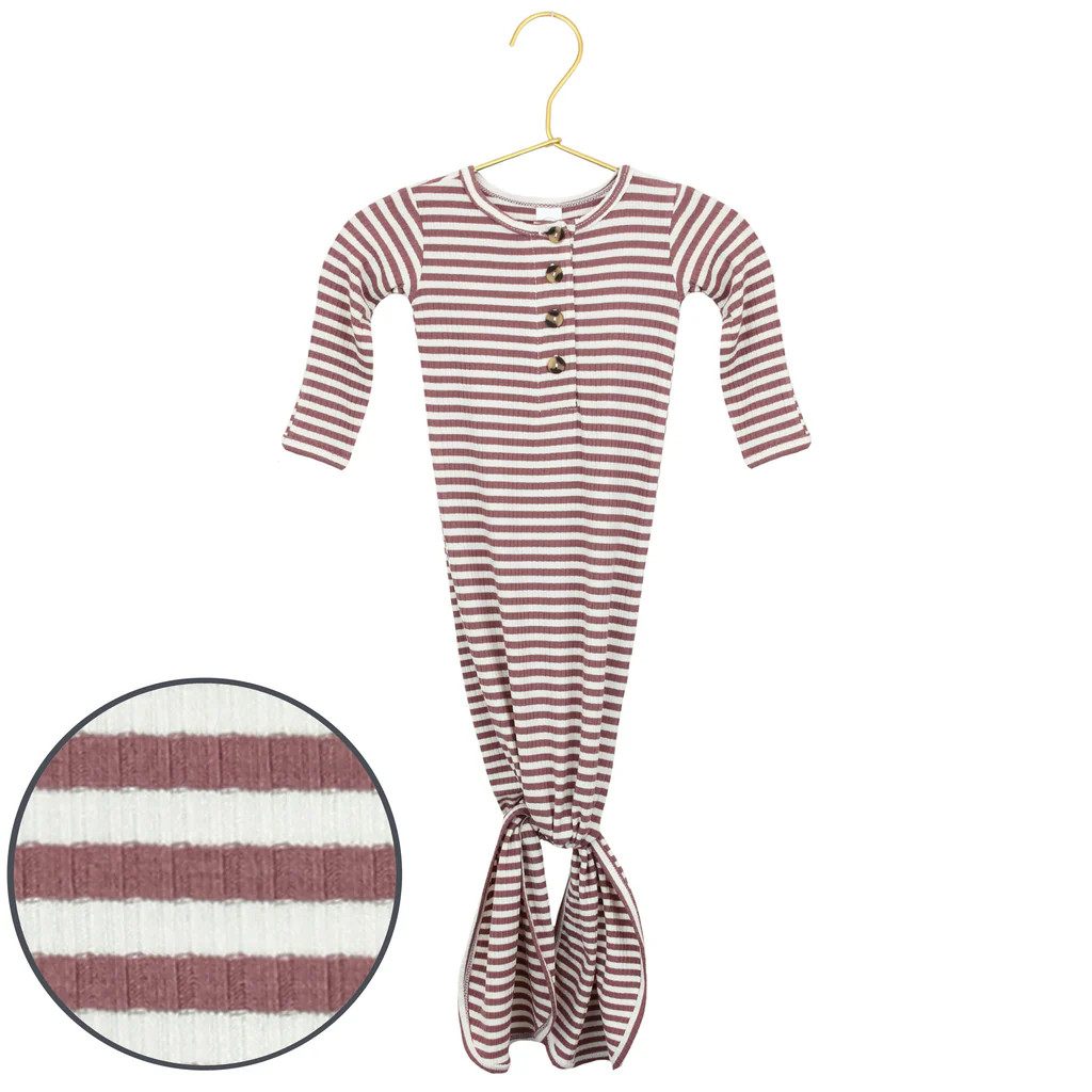 Naomi Ribbed Knotted Gown | Lou Lou & Company