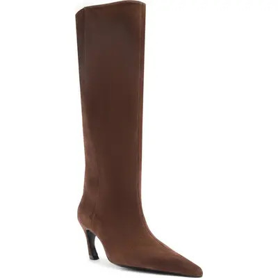 Schutz Lexi Pointed Toe Knee HIgh Boot in Pecan Brown at Nordstrom, Size 6 | Nordstrom