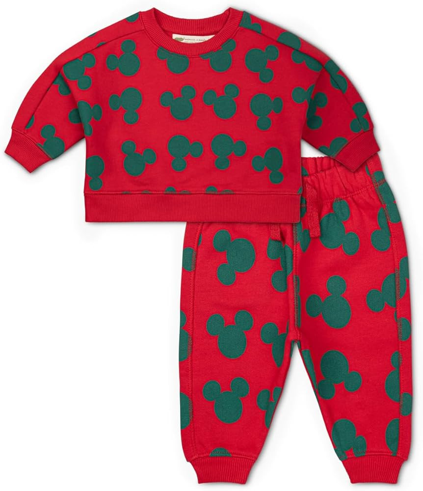 monica + andy Sporty Sweatsuit, 100% Organic Cotton Clothes for Boys & Girls, Outfit Sizes For Ki... | Amazon (US)