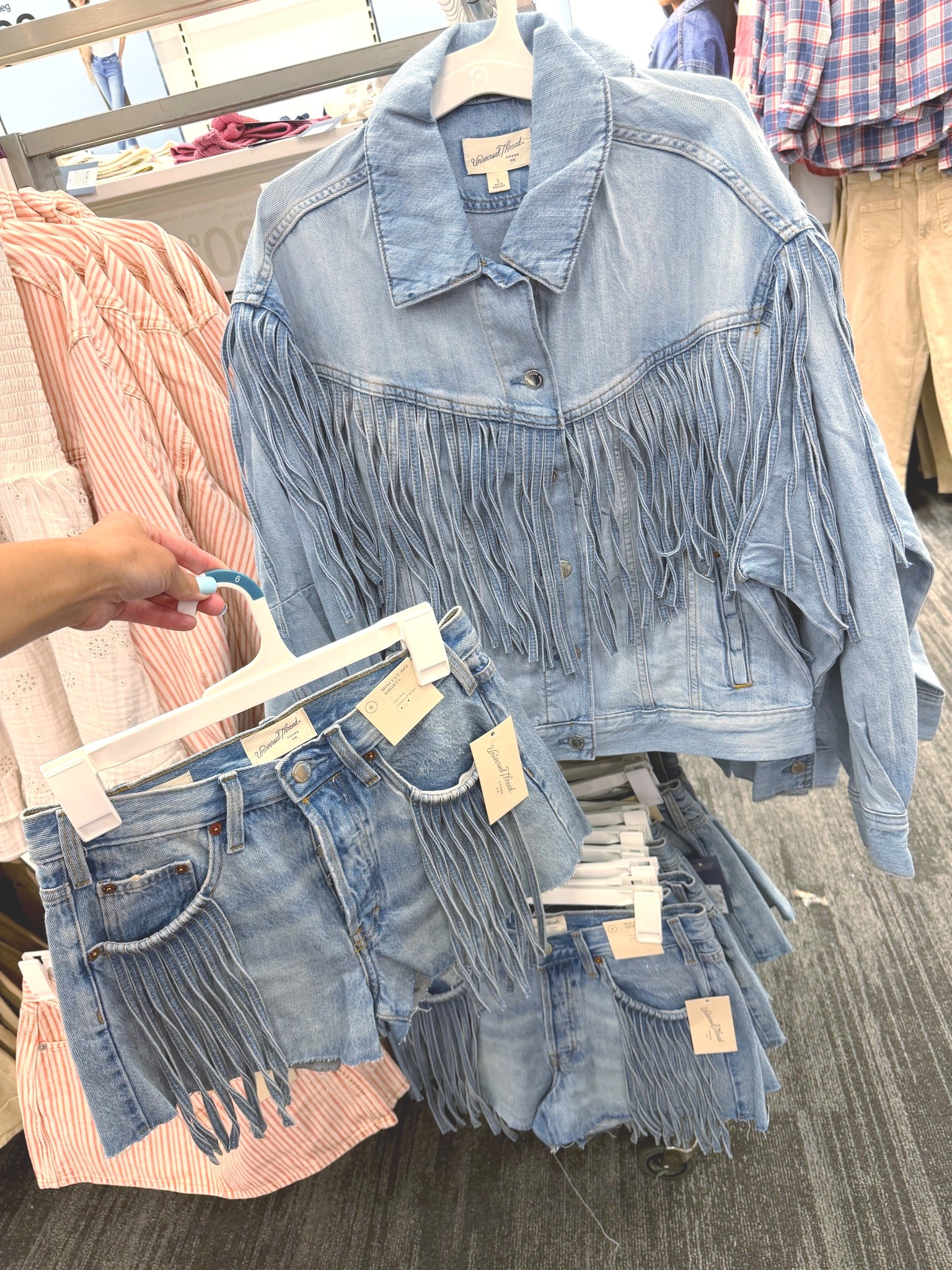 Universal Thread Fringe Denim Jacket and Matching High Rise Denim Shorts Target / Concert outfit idea 
@Target #target #targetstyle #targetfashion #newattarget #concertoutfut #denimoutfiymts #denimjabkets #denimshorts #summerlooks #

#LTKootd #LTKgrwm #LTKTravel