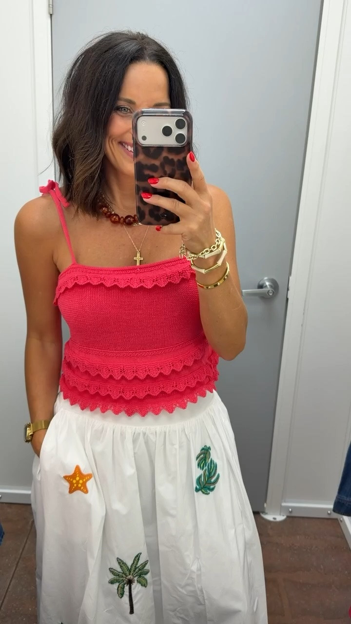 This crochet tank paired with the embroidered skirt gives designer vibes without the designer price. Such a fun vacation outfit!

✨ Wearing an XS
✨ 5’3” for reference

#WalmartFashion #WalmartFinds #AffordableFashion #SummerStyle #VacationOutfit #LookForLess #LTKStyle #LTKCreator #EverydayStyle #ResortWear