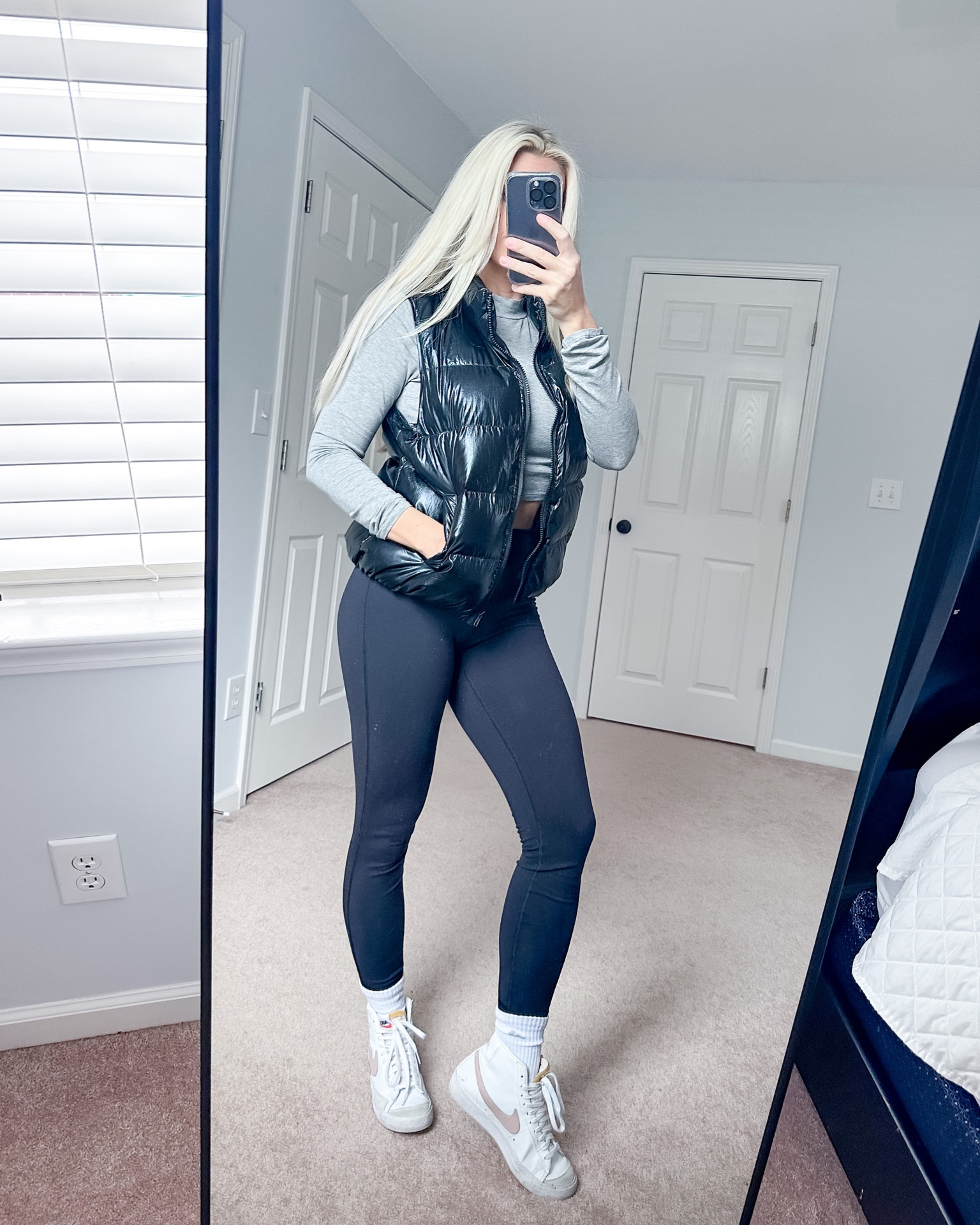 Leggings Outfits With Nike Blazers Leggings Black Nike Blazer Outfit Outfit Ideas Blazer Mid 77
