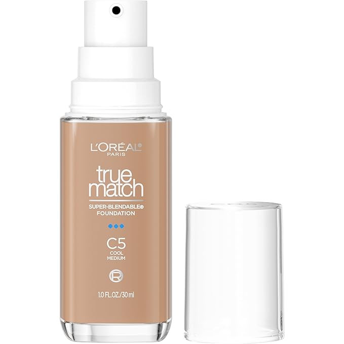 L'Oreal Paris True Match Super-Blendable Foundation, Medium Coverage Liquid Foundation Makeup, C5... | Amazon (US)