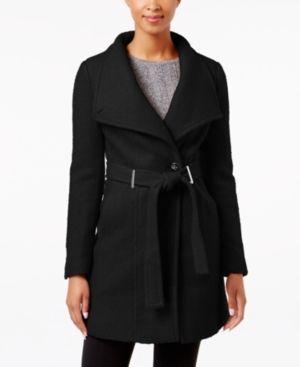 Calvin Klein Belted Asymmetrical Walker Coat | Macys (US)