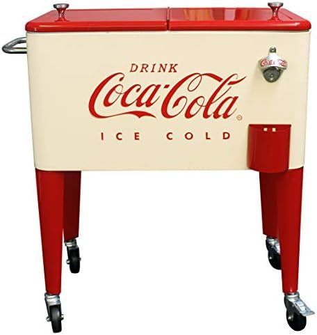 Leigh Country CP 98111 Cream and Red 60 Qt. Coca-Cola Rolling Cooler, Cream & Red | Amazon (US)