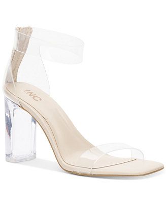 I.N.C. International Concepts Women's Makenna Two-Piece Clear Vinyl Dress Sandals, Created for Ma... | Macy's