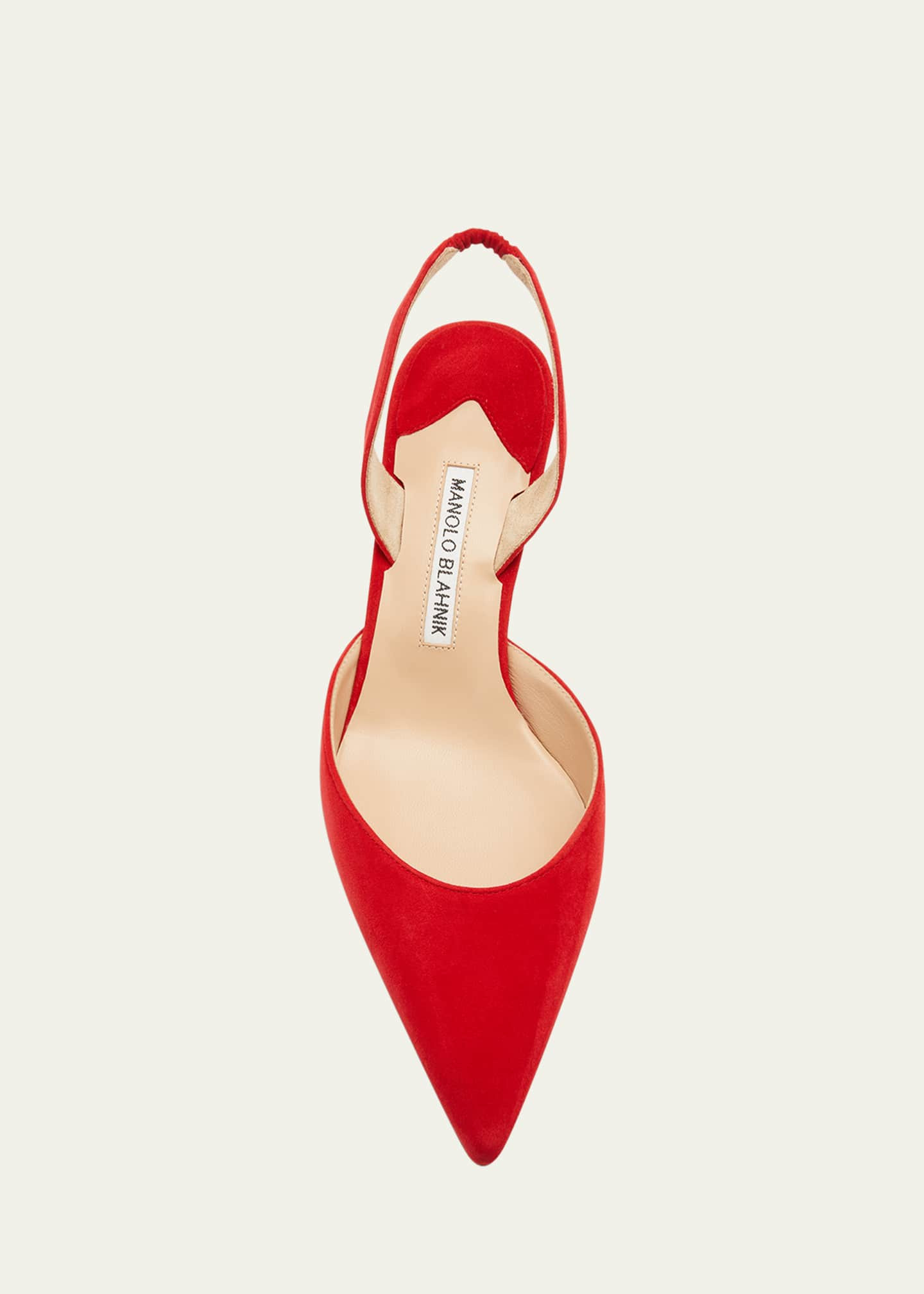 Manolo Blahnik Carolyne Kitten-Heel Halter Pumps | Bergdorf Goodman