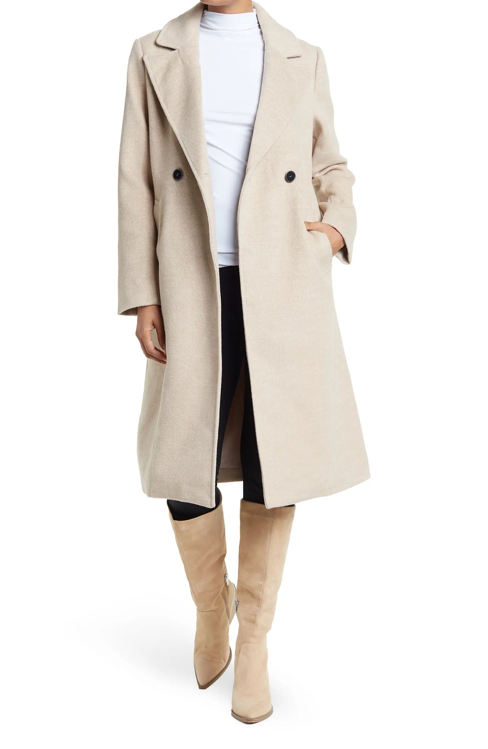 Double Breasted Long Coat | Nordstrom Rack