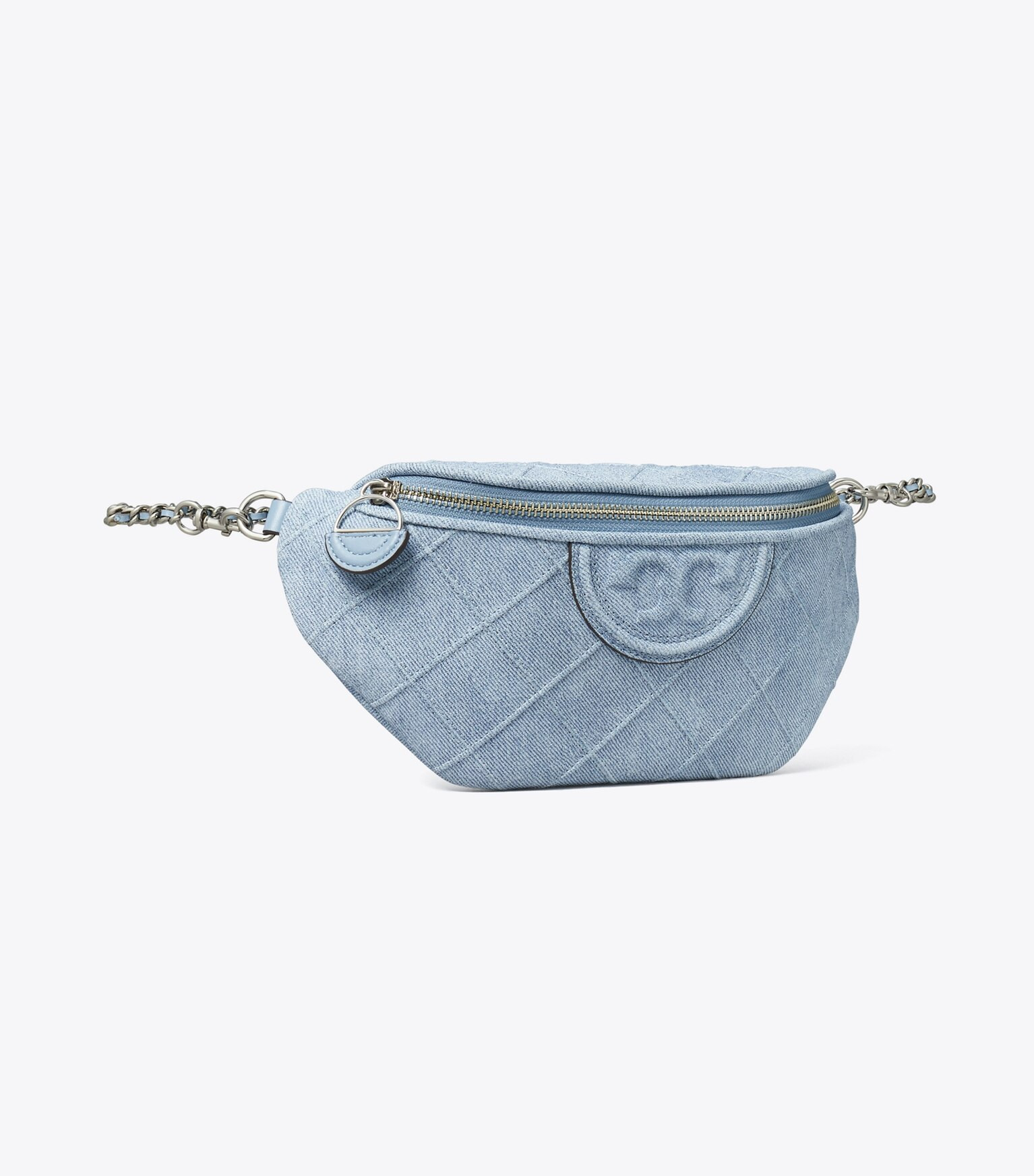 FLEMING DENIM-PRINT SUEDE BELT BAG | Tory Burch (US)