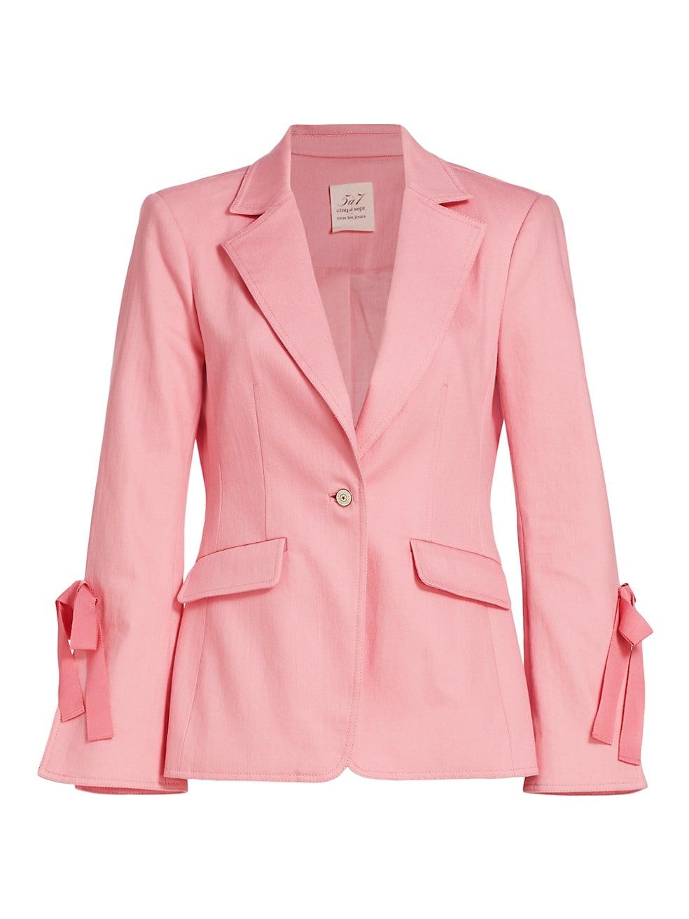 Lou Stretch Denim Bow Blazer | Saks Fifth Avenue