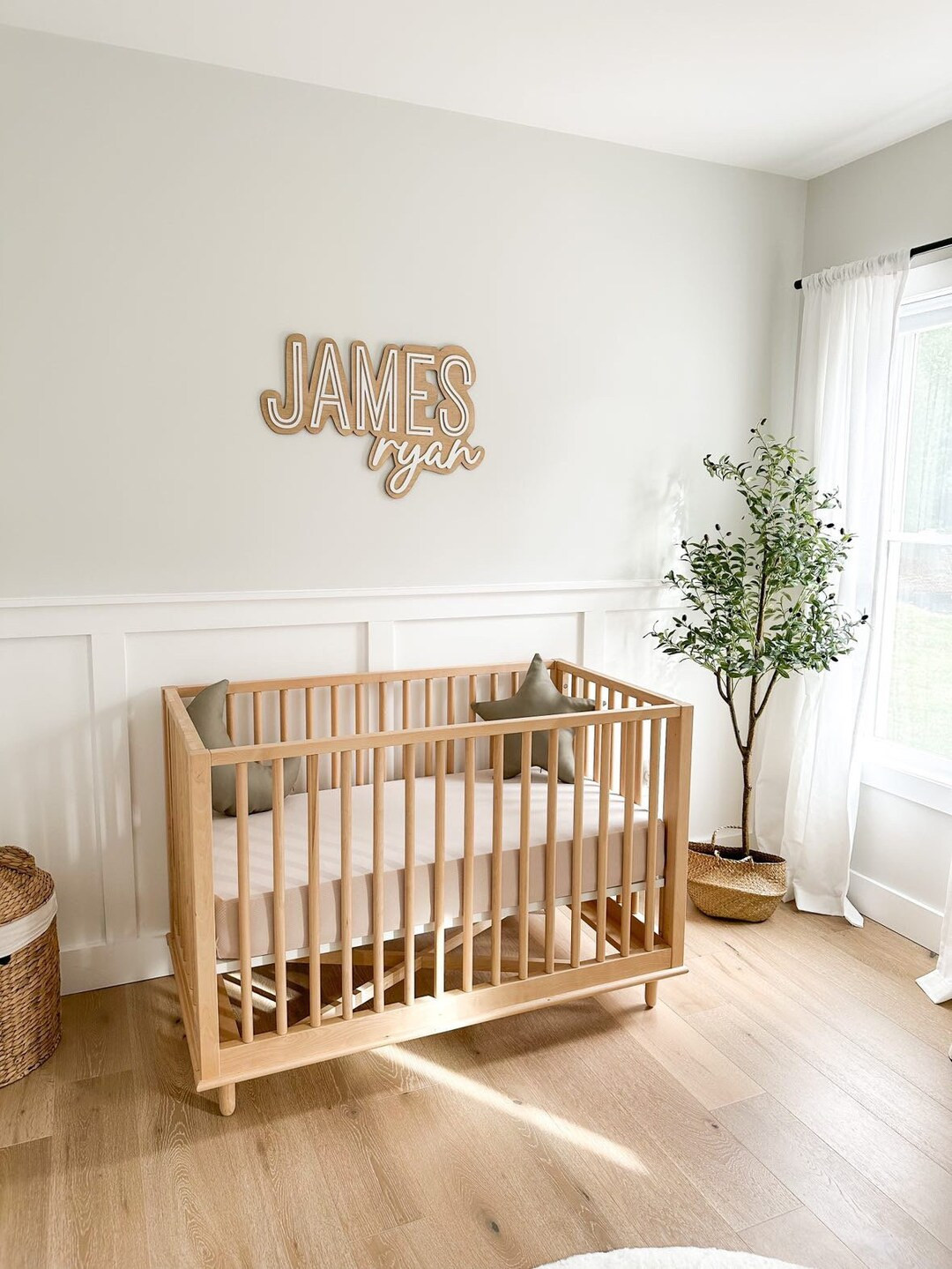 Personalized Wood & Acrylic Nursery Name Sign | Etsy (US)