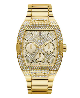 Men's Multi-Function Gold Tone Steel Watch, 43mm | Macy's