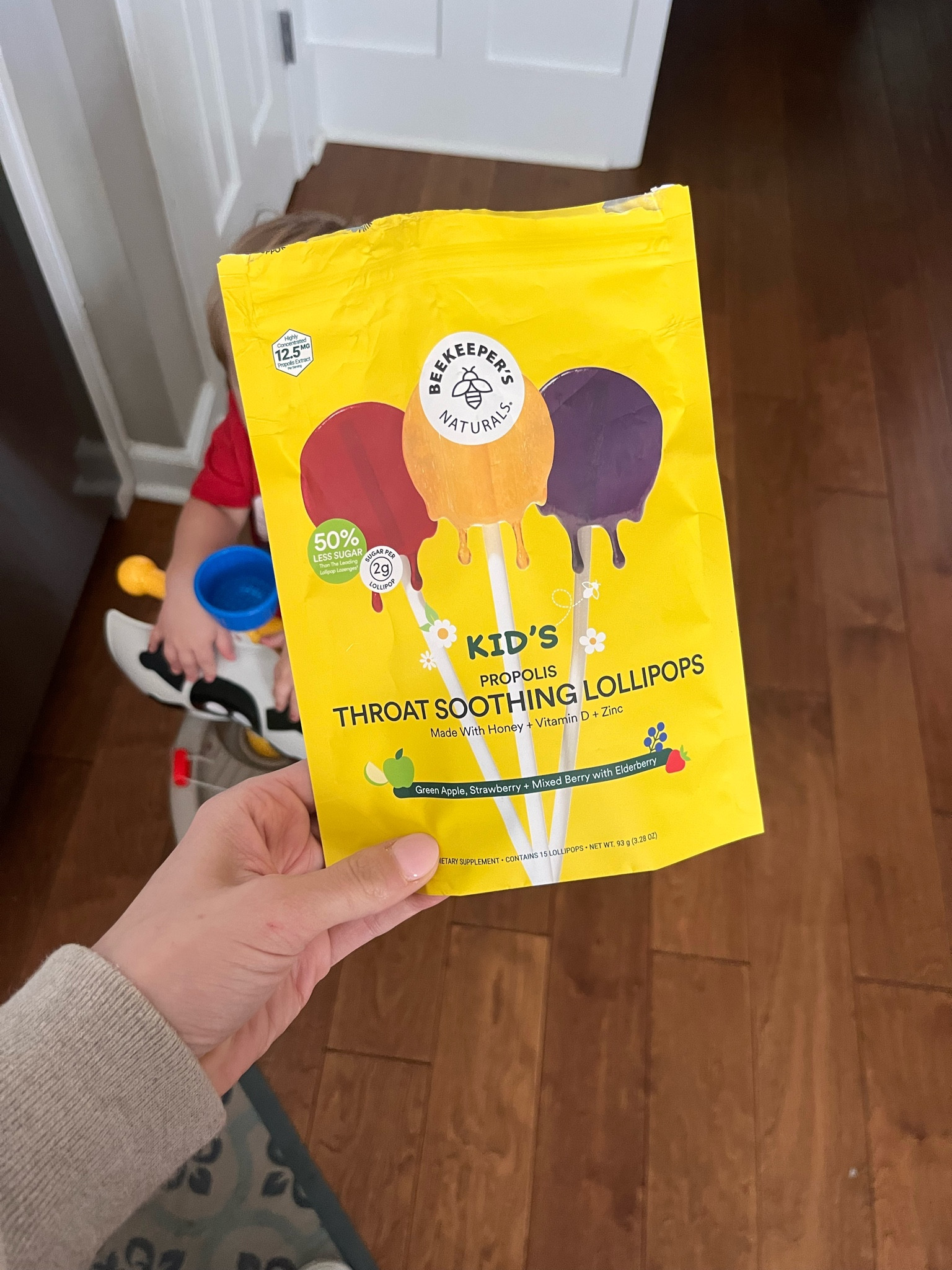 Okay, guys. These are lollipops that are low in added sugar plus have beneficial ingredients that *may* help boost immunity. No claims being made but I love these as an alternative to regular lollipops and my boys are obsessed. 

#LTKfamily #LTKxTarget #LTKbaby