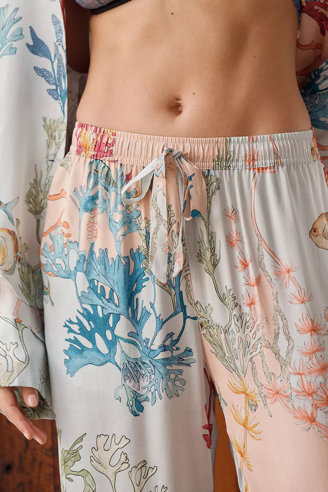 The LyreBird Silky Pajama Pants | Anthropologie (US)