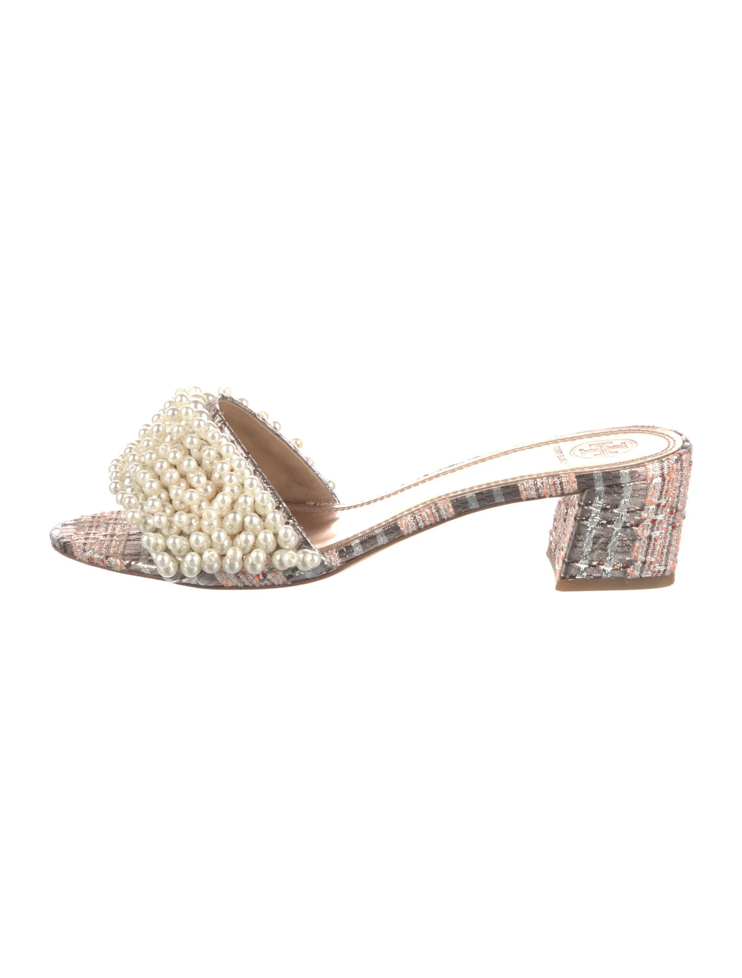 Faux Pearl Accents Beaded Accents Slides | The RealReal