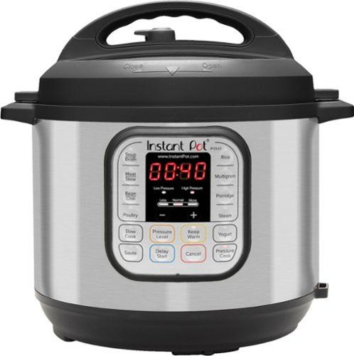 Instant Pot - 6 Quart Duo 7-in-1 Electric Pressure Cooker - Silver - brushed stainless steel | Best Buy U.S.