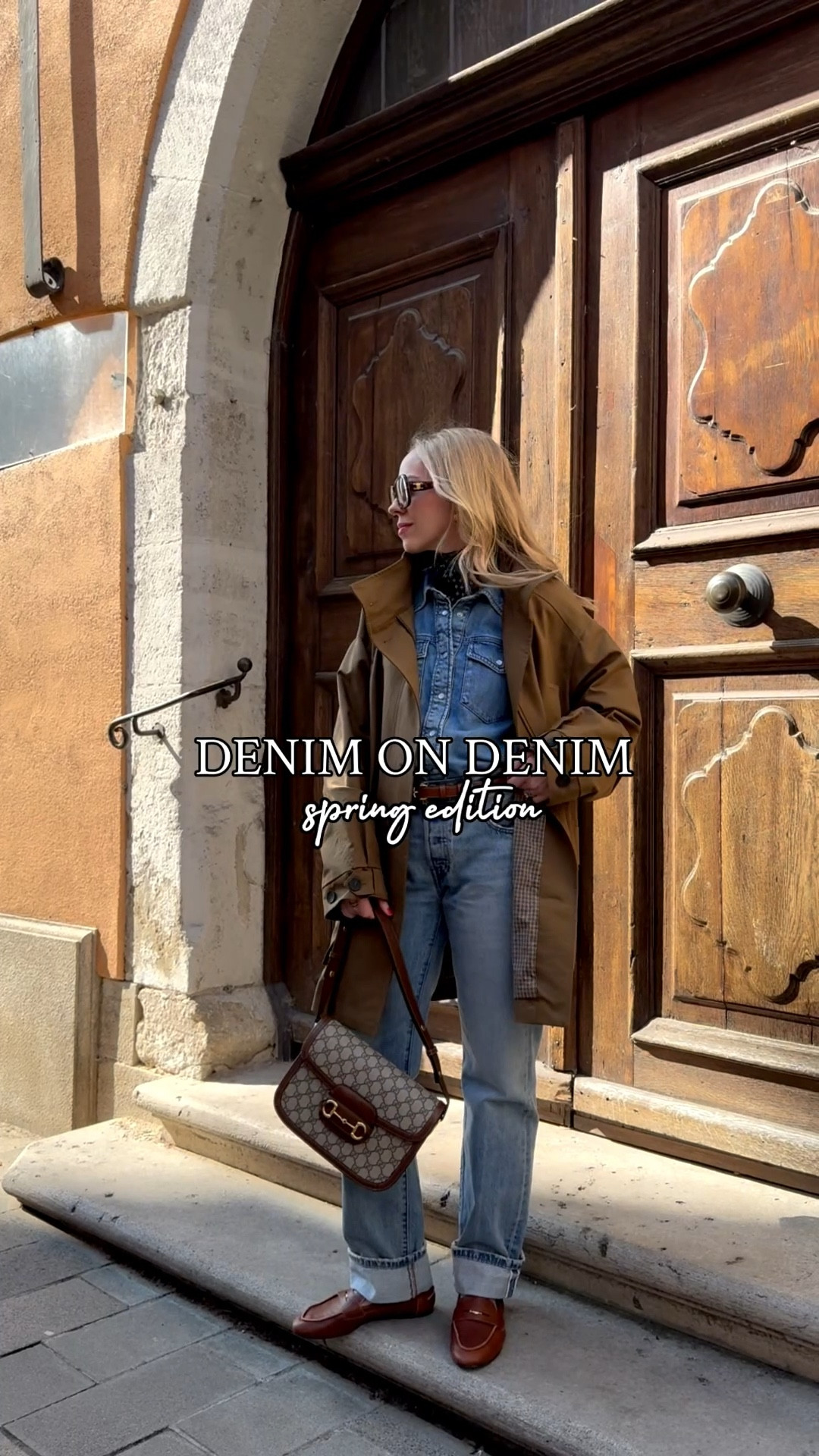 Denim on denim, 2026 spring outfits, travel outfit, denim shirt, @levi baggy 90’s jeans, @Zara utility jacket, leather loafers outfit 

#LTKOver40 #LTKTravel #LTKSeasonal