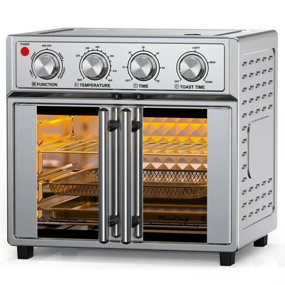 27.5QT Large capacity French Double-Door Air Fryer Convection Toaster Oven, 1700W, 7 Preset Menus... | Walmart (US)