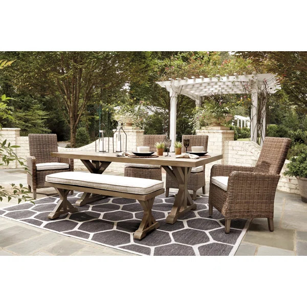 Beachcroft Wicker/Rattan 6 - Person Seating Group with Cushions | Wayfair North America