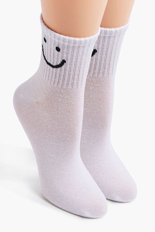 Happy Face Graphic Crew Socks | Forever 21 (US)