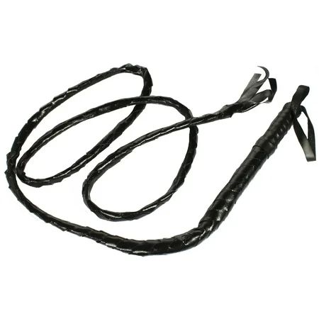 6 Foot Black Faux Leather Whip Halloween Costume Accessory | Walmart (US)