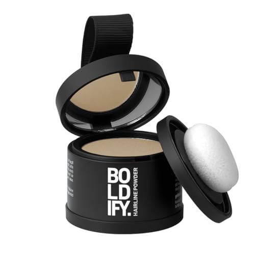 BOLDIFY Hairline Powder - Root Touch Up Hair Color for Gray Coverage - Bald Spot Concealing Hair Powder for Women & Men - 24-Hour Stain-Proof - Medium Blonde | Amazon (US)