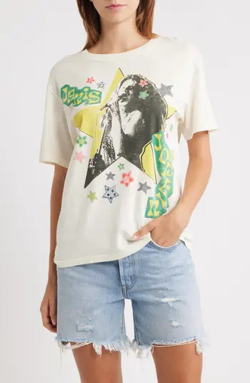Daydreamer Janis Joplin Scrapbook Graphic T-Shirt in Stone Vintage at Nordstrom Rack, Size X-Large | Nordstrom Rack