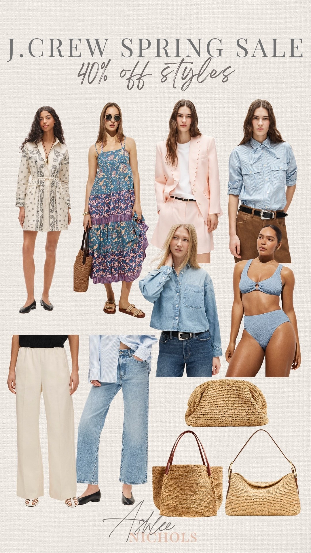 J.Crew spring sale! Take 40% off select styles!

Spring style, spring dress, woven bag, linen pants, pink blazer jacket

#LTKSeasonal #LTKSaleAlert