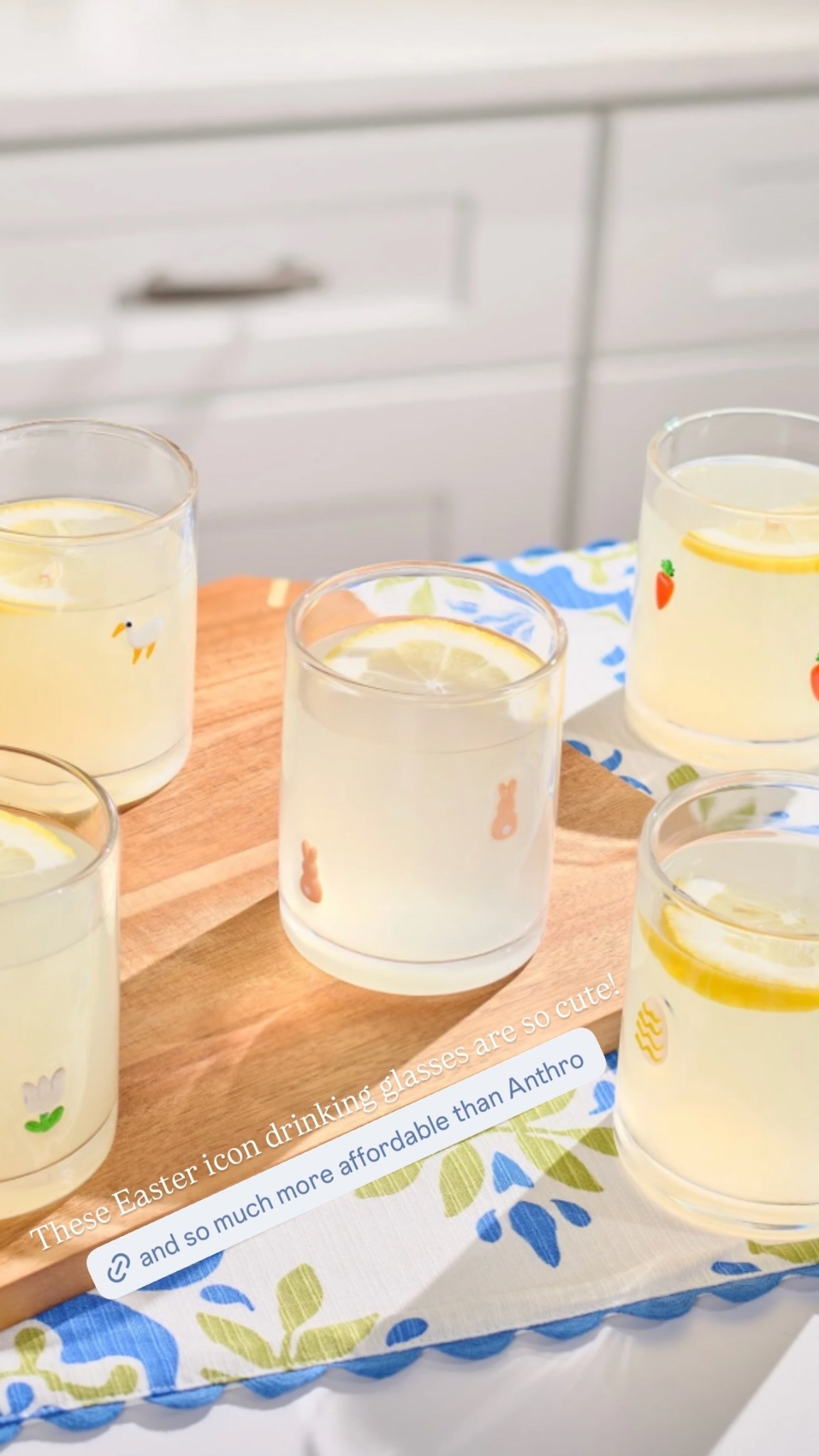 These Easter icon drinking glasses are so cute!