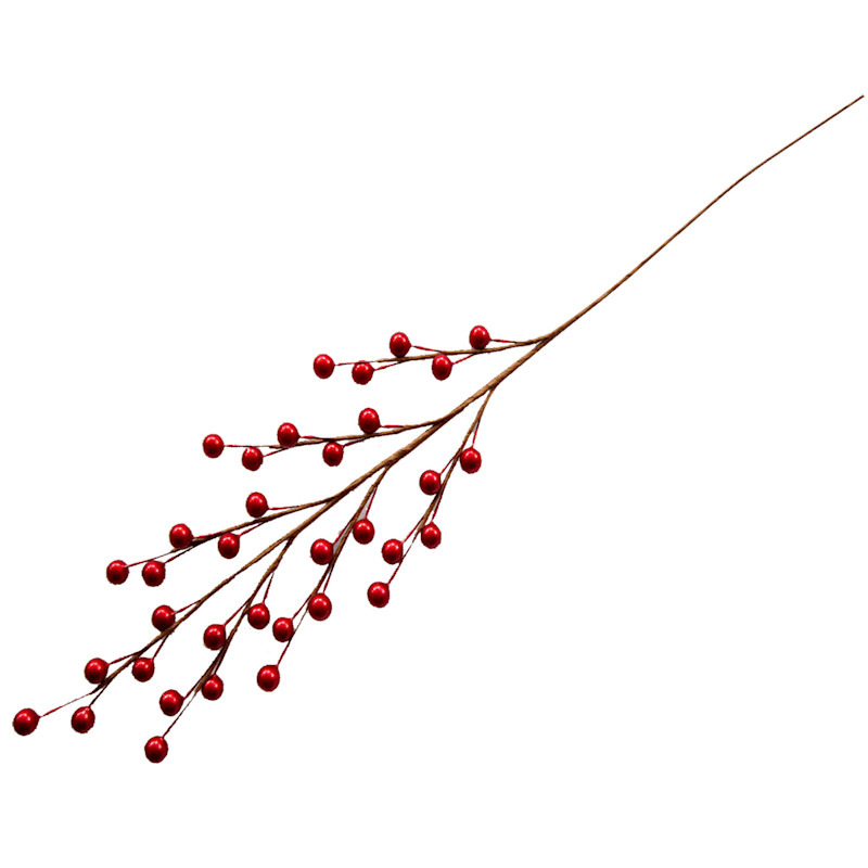 Set of 3 Metallic Red Berry Sprays, 19" | At Home