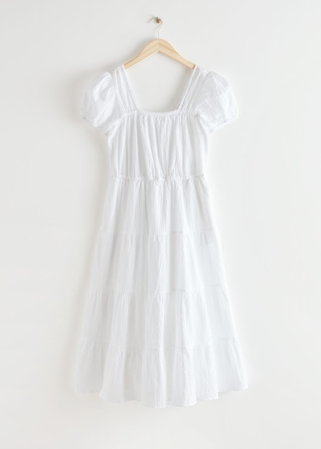 Voluminous Puff Sleeve Midi Dress - White | & Other Stories (EU + UK)