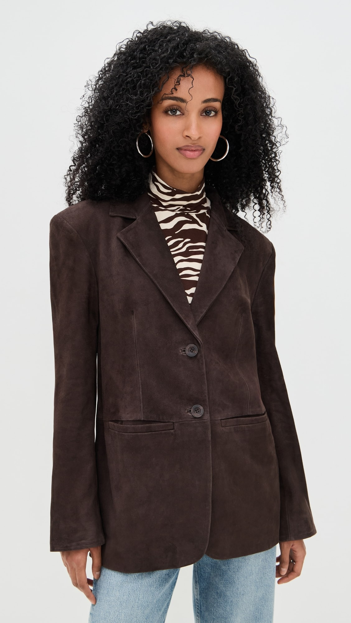 Veda Leon Oversized Suede Blazer | Shopbop