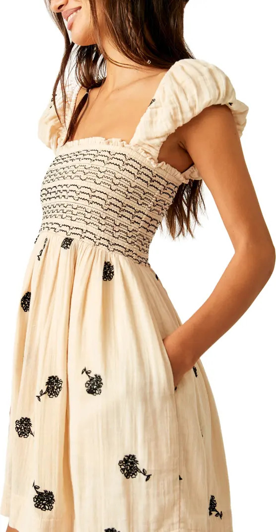 Tori Floral Embroidered Minidress | Nordstrom