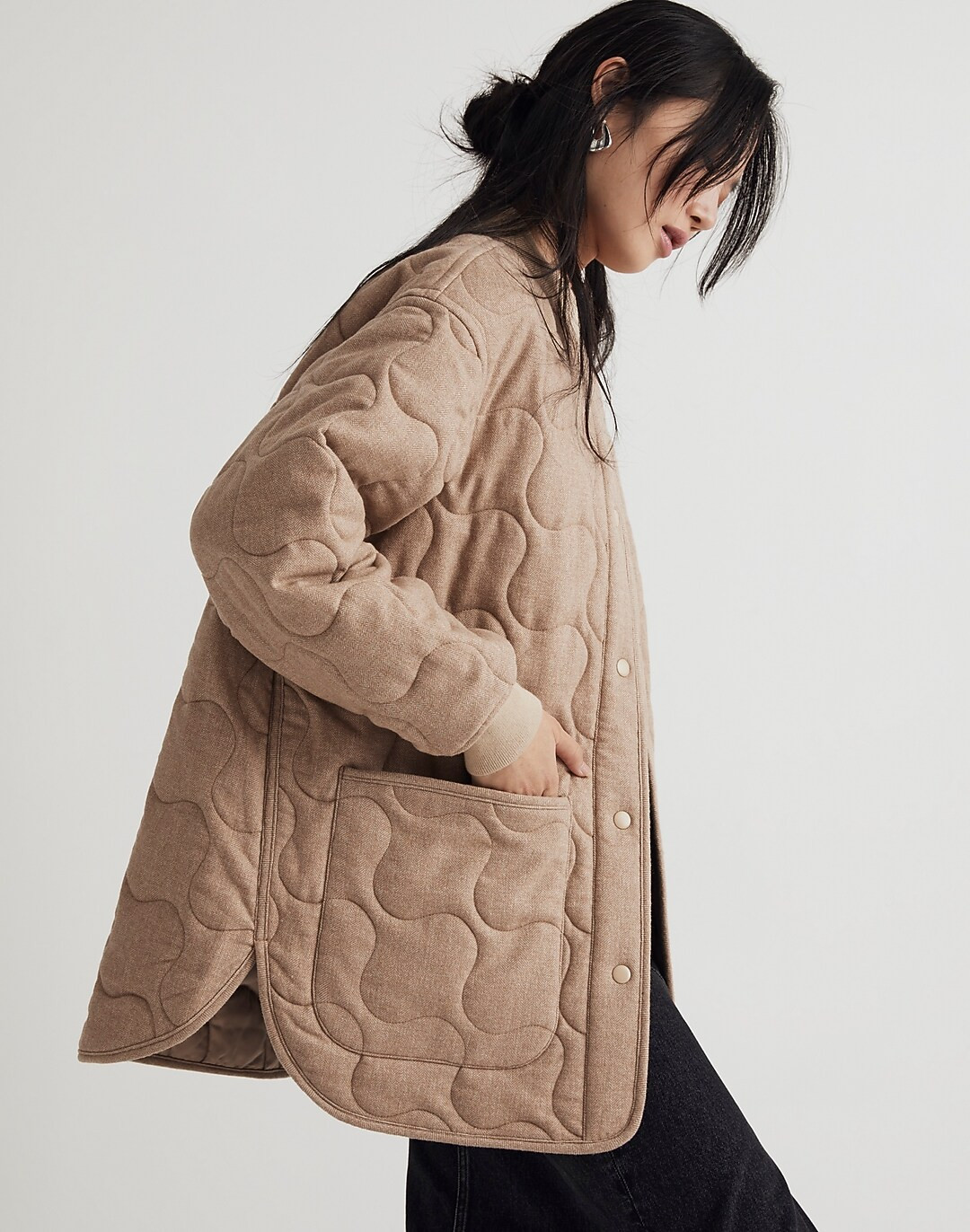 Quilted Oversized Bomber Jacket | Madewell