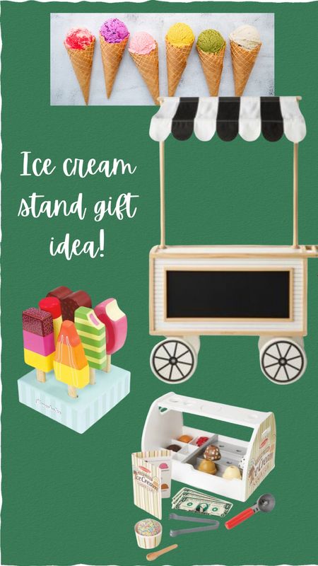 Little kid gift idea! Ice cream stand setup— we have the Melissa and Doug set and love it! Ordered the stand and wooden popsicles for Elle this year. Don’t forget the cash register!

#LTKkids #LTKHoliday #LTKGiftGuide