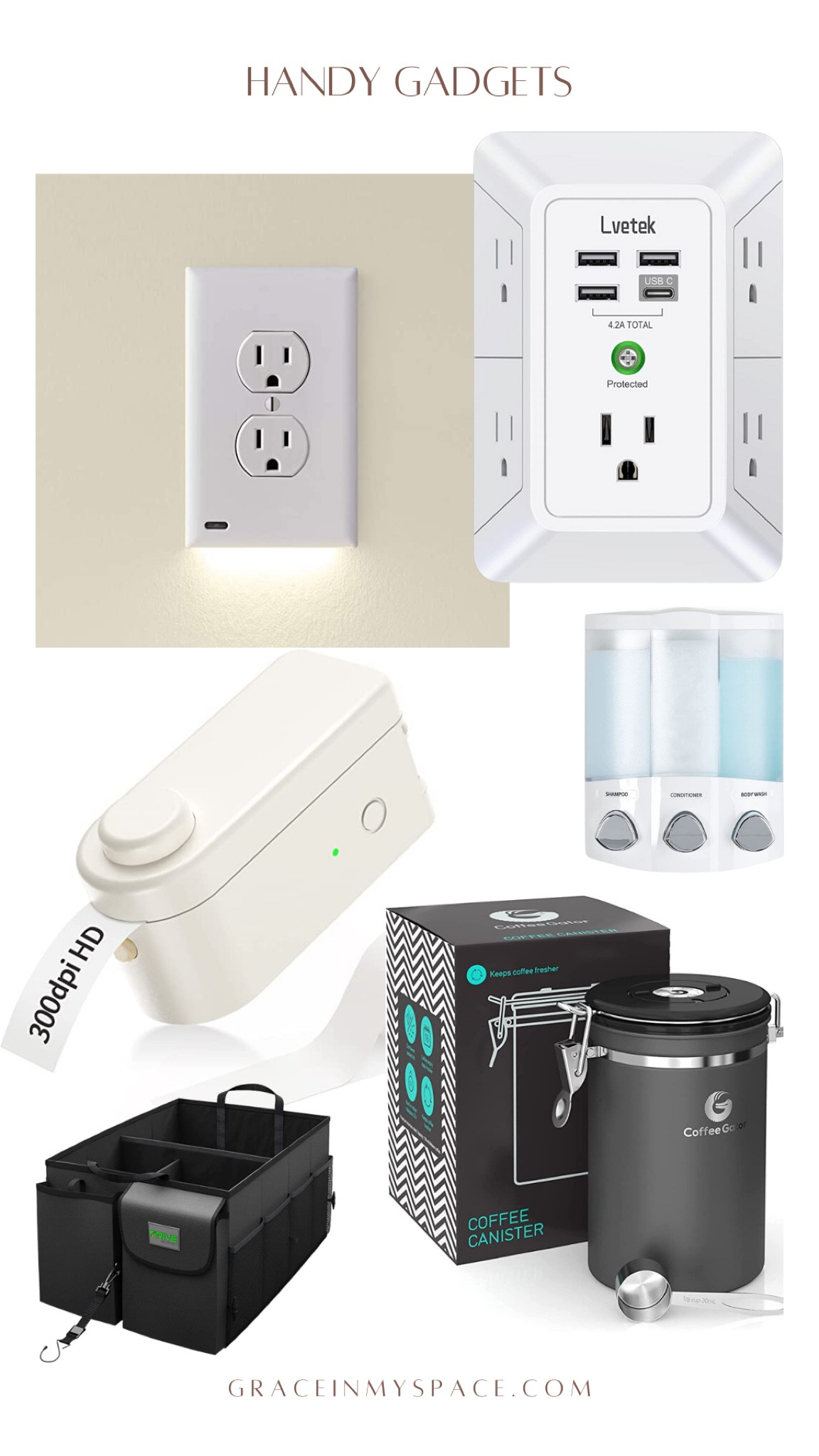 These handy gadgets are perfect for everyday life. The label maker is an organizer’s dream. And I love the dusk to dawn nightlight that leaves outlets open. Use code 10CFGCCNYNM for 10% off the coffee canister through 3/31. 

#LTKhome #LTKunder50 #LTKunder100