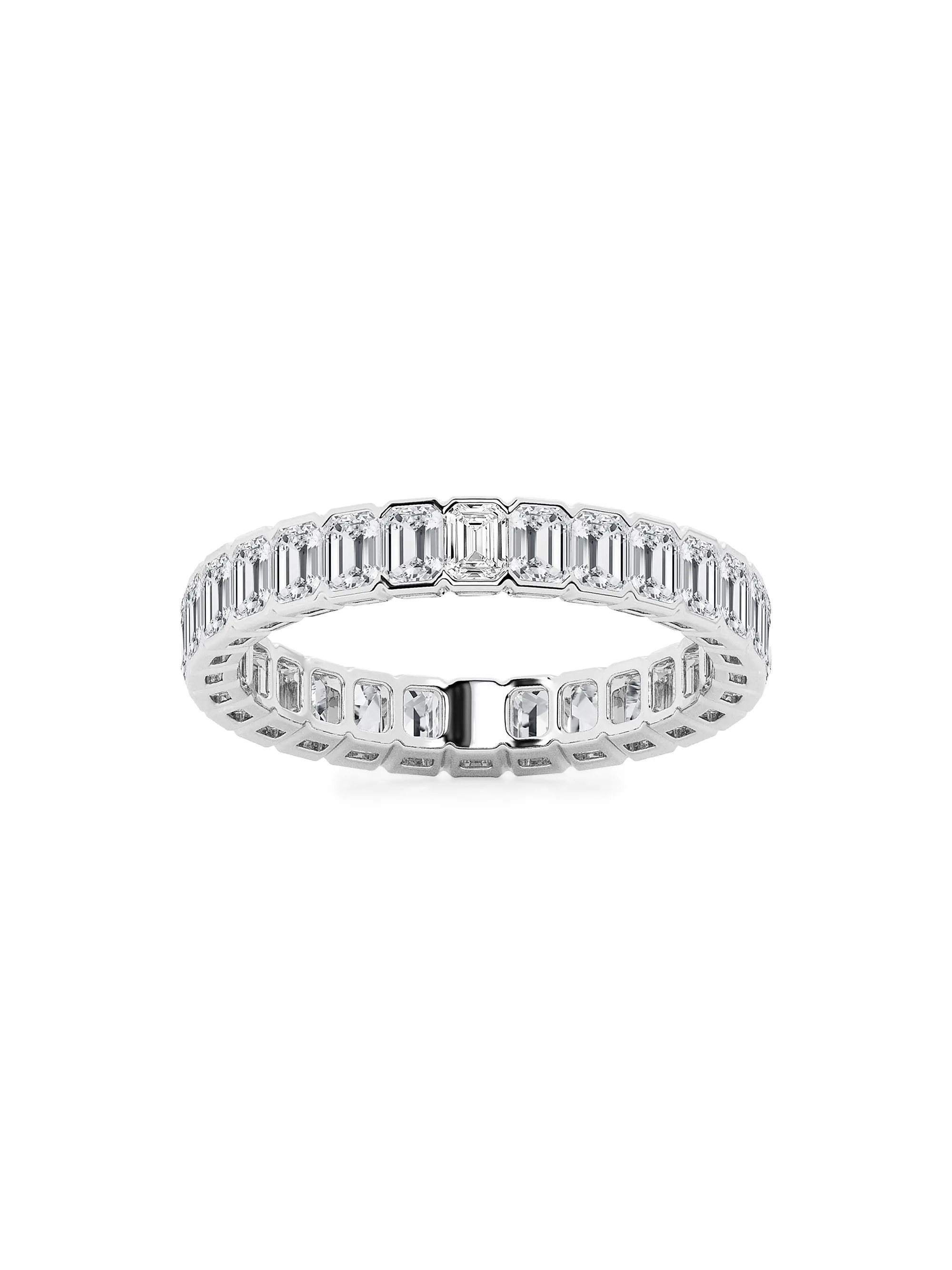 Platinum & Emerald-Cut Lab-Grown Diamond Eternity Band/2.00-5.00 TCW | Saks Fifth Avenue